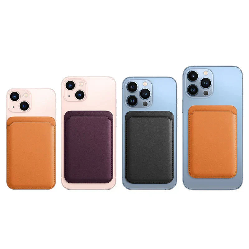 Cartera Magnética de Cuero para iPhone 12 al 17 y Samsung S24/S25